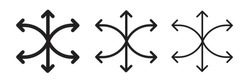 Versatile Line Icon Set. Multipurpose Function Symbol. Multifunction Signs. Stock Vector