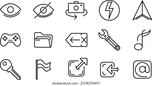 Versatile Line Icons for Digital Interfaces