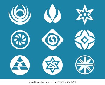 Conjunto versátil del logotipo: Colección moderna del icono