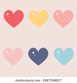 A versatile love shape vector illustration, perfect for enhancing digital and print designs. This high-quality graphic features elegant heart shapes, ideal for logos, wedding invitations, and Valentin