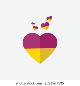 A versatile love shape vector illustration, perfect for enhancing digital and print designs. This high-quality graphic features elegant heart shapes, ideal for logos
