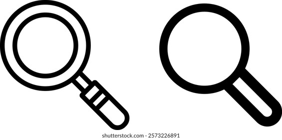 Versatile Magnifying Glass Vector Icon Set