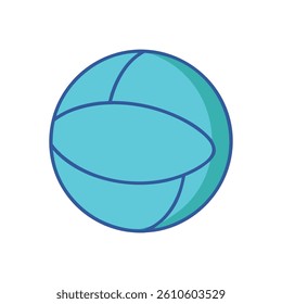 Versatile Medicine Ball Icon. Design of Fitness and Gym Icons.