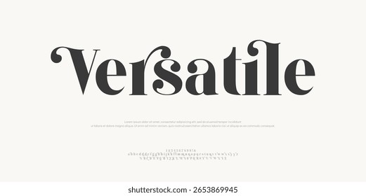 Versatile Modern alphabet letters font logo. Typography luxury minimal lettering fonts decorative wedding vintage retro logos. vector illustration