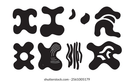 Versatile Organic Black and White Vectors