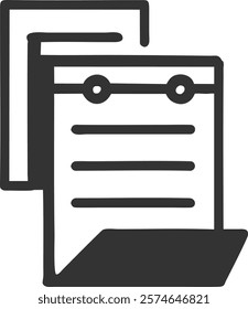 Versatile Paper Icon Representing Documentation and Creativity, Perfect for Business Concept Designs