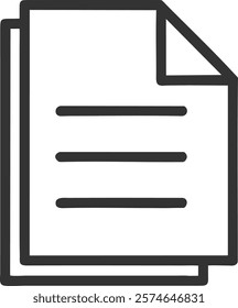 Versatile Paper Icon Representing Documentation and Creativity, Perfect for Business Concept Designs