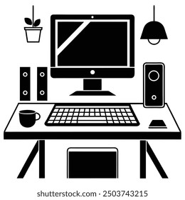 Versatile PC Vector Illustration: Ideal for Technology and Computer Designs