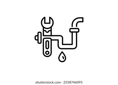 Versatile Pipes Icon Streamlined Visuals for Plumbing and Engineering Concepts