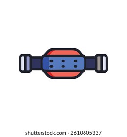 Versatile Powerlifting Competition Belt Icon. Design of Fitness and Gym Icons.