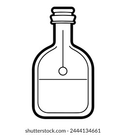 Vielseitige Produktflaschen-Icon-Vektorgrafik, ideal für Branding-Projekte. Sauber und modern.