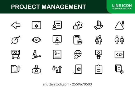 Versatile Project Management Icons - Designed for Task Management, Scheduling, and Team Tools