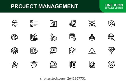 Versatile Project Management Icons - Designed for Task Management, Scheduling, and Team Tools