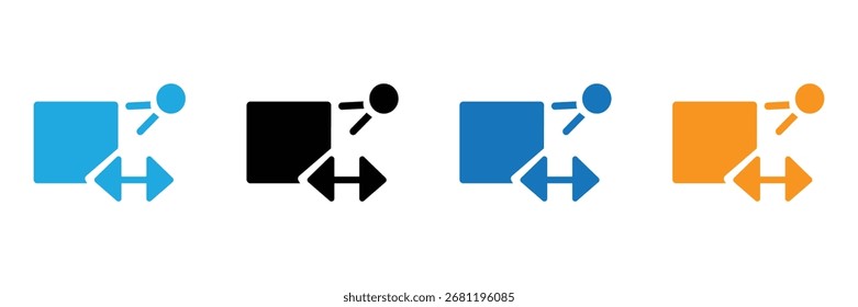 Versatile resize icons in multiple colors offer endless customization. Perfect for enhancing user interfaces, apps, and websites with a modern and functional design.