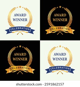 Versatile Retro Leaf Laurel Wreath Designs with Circular and Oval Frames