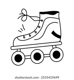 Versatile roller skates icon for speed, fun, and smooth outdoor movement