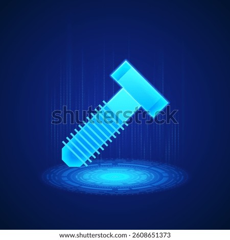 Versatile Screw Icon: A detailed screw symbolizing fastening, assembly, construction, and engineering. Ideal for content related to hardware, DIY projects, and mechanical engineering