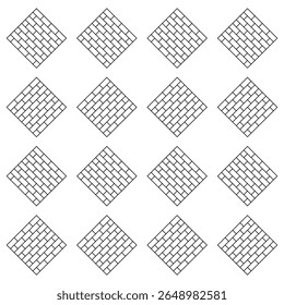 A versatile seamless pattern featuring a detailed brick wall texture, perfect for backgrounds, packaging, textiles, architectural designs and a variety of graphic design projects.