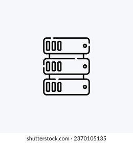 Versatile Server Icon - Data Center, Hosting, Cloud Computing, and Network Server Symbol - Perfect for IT Infrastructure, Web Hosting, and Server Maintenance Concepts