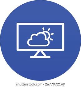 A versatile set of clean, modern icons representing various weather phenomena and news-related elements, perfect for digital interfaces and informational graphics.