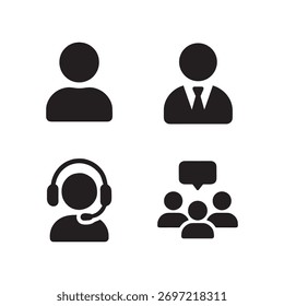 Un conjunto versátil de íconos que representan la comunicación, la interacción del usuario y los conceptos digitales, ideal para el diseño de Web y App.
