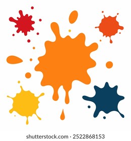  A versatile set of isolated splashes, blots, and stains in vector format. Perfect for adding artistic flair to designs, posters, backgrounds, and creative digital projects.