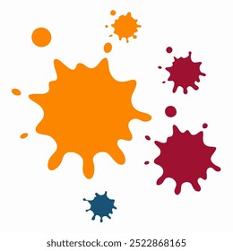  A versatile set of isolated splashes, blots, and stains in vector format. Perfect for adding artistic flair to designs, posters, backgrounds, and creative digital projects.