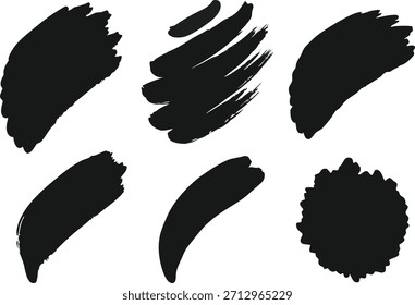 Un conjunto versátil de seis marcas y texturas únicas de pincel de carbón. Perfecto para agregar una sensación artística, dibujada a mano o angustiada a sus diseños e ilustraciones de Vector.