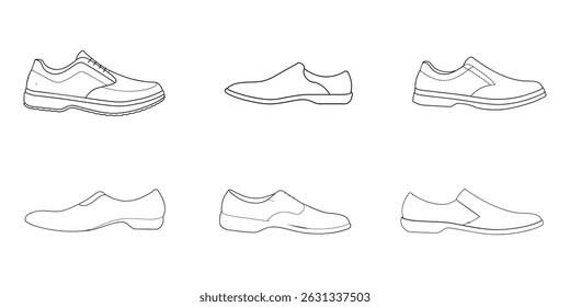 Versatile Shoe Art Collection: Clean and Minimalist Designs for Various Uses