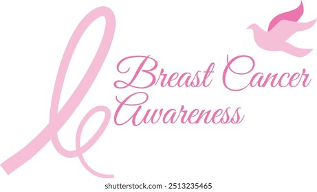 A versatile, smooth, and clean Breast Cancer Awareness Day design with an emotional touch, perfect for women’s logos, posters, t-shirts, and other graphic projects