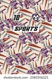 Versatile Sports Jersey Digital Download Soccer Basketball Football Esports Modern Style Futuristic Trendy Colorful Abstract Pattern