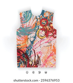 Versatile Sports Jersey Digital Download Soccer Basketball Football Esports Modern Style Futuristic Trendy Colorful Abstract Pattern