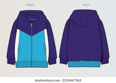 Una colección CAD versátil de sudadera con diseños únicos: estilos extragrandes, recortados, con cremallera, con capucha y cuello redondo con detalles intrincados como estampados llamativos, bloques de colores y detalles texturizados