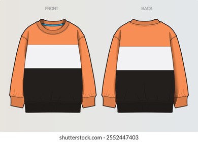 Una colección CAD versátil de sudadera con diseños únicos: estilos extragrandes, recortados, con cremallera, con capucha y cuello redondo con detalles intrincados como estampados llamativos, bloques de colores y detalles texturizados