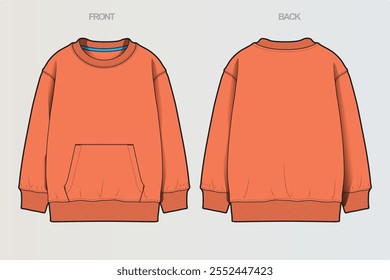 Eine vielseitige Sweatshirt-CAD-Kollektion mit einzigartigen Designs: übergroße, zugeschnittene, komprimierte, mit Kapuze und Rundhalsausschnitt versehene Stile mit komplexen Details wie fetten Drucken, Farbblöcken und strukturierten Akzenten