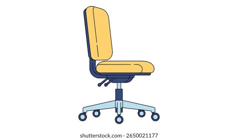 Uma cadeira de escritório giratória versátil com altura ajustável e design ergonômico para maior conforto e produtividade