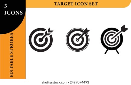 Versatile Target Icon Set (Editable Strokes)