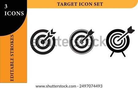 Versatile Target Icon Set (Editable Strokes)