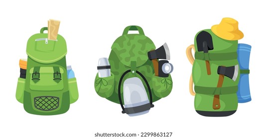 Versatile Traveler Backpacks Set With Sturdy Straps And Spacious Compartments, Suitable For Hiking, Camping