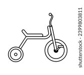 Versatile Tricycle Icon: Sleek and simple design capturing the essence of a tricycle, suitable for logos and various creative uses.