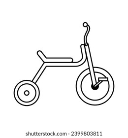 Versatile Tricycle Icon: Sleek and simple design capturing the essence of a tricycle, suitable for logos and various creative uses.