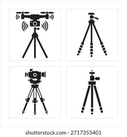 Projetos de tripé versátil para aplicações de fotografia e levantamento de câmera
