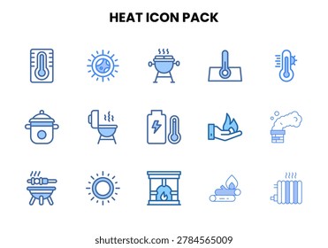 Versatile Two Colour vector icons from Heat for UI and UX.