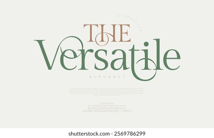 Versatile typography beauty fashion elegant minimalist serif italic fonts decorative wedding vintage retro logos. Minimal luxury font alphabet logo. Vector illustration