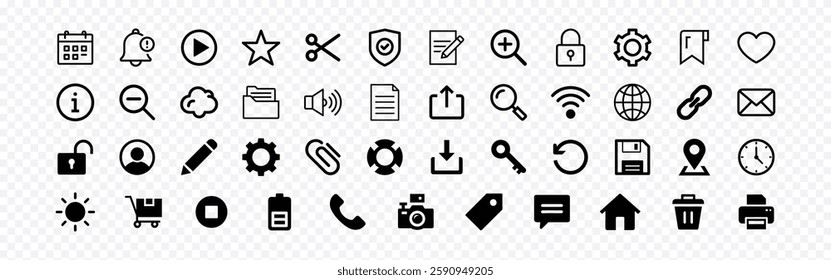 Versatile UI Line Icons Set: Perfect for Technology, Productivity, and Modern Web Designs