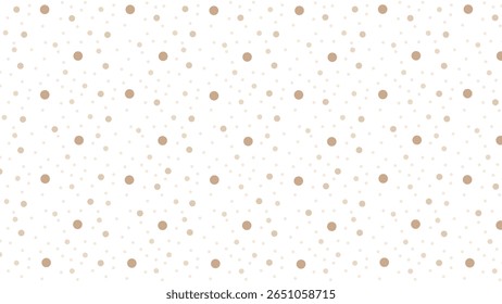 
A versatile vector background with various sized polka dots in shades of brown and beige, perfect for playful and stylish designs.
