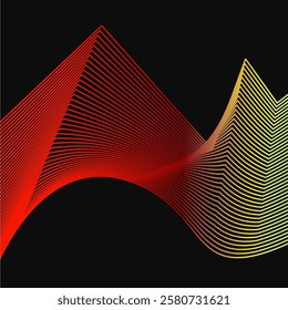 A versatile vector illustration of abstract wavy lines, perfect for creating dynamic and modern designs. This high-quality vector can be easily scaled and customized to fit your project needs.