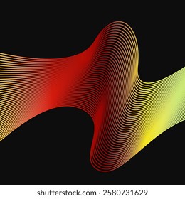 A versatile vector illustration of abstract wavy lines, perfect for creating dynamic and modern designs. This high-quality vector can be easily scaled and customized to fit your project needs.