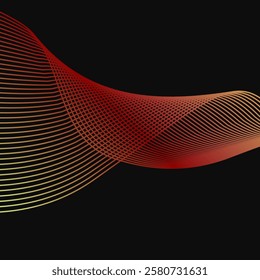 A versatile vector illustration of abstract wavy lines, perfect for creating dynamic and modern designs. This high-quality vector can be easily scaled and customized to fit your project needs.