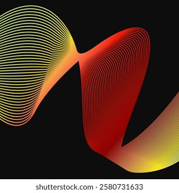 A versatile vector illustration of abstract wavy lines, perfect for creating dynamic and modern designs. This high-quality vector can be easily scaled and customized to fit your project needs.